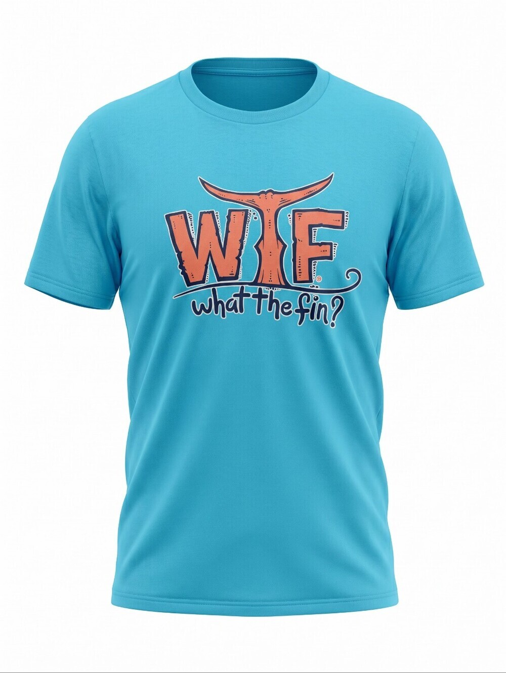 What The Fin? Blue Graphic T-Shirt